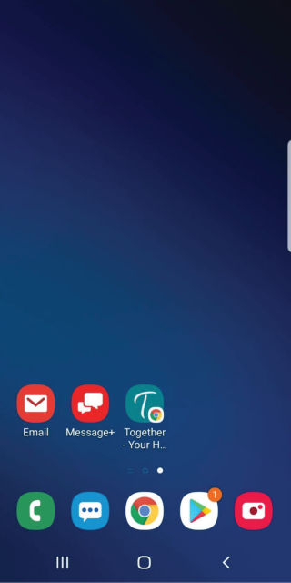 Screenshot of Android showing the Together icon on the home screen.