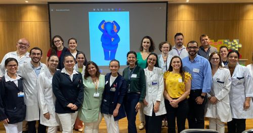  A group of health care professionals at Barretos Children's Cancer Hospital (Hospital de Amor), Brazil