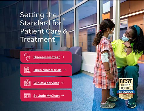 screenshot of care and treatment website homepage