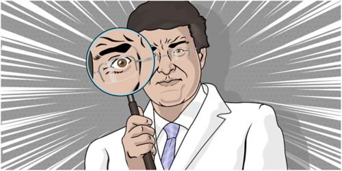 illustration of doctor with magnifier