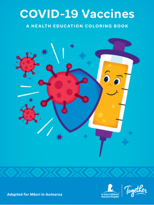Maori Adaptation COVID19 Vaccine Coloring Book Cover