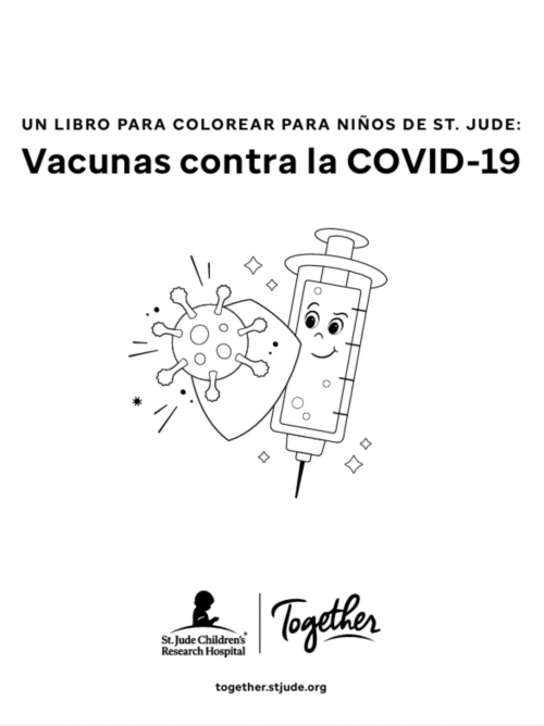 Spanish COVID19 Vaccine Coloring Book Cover