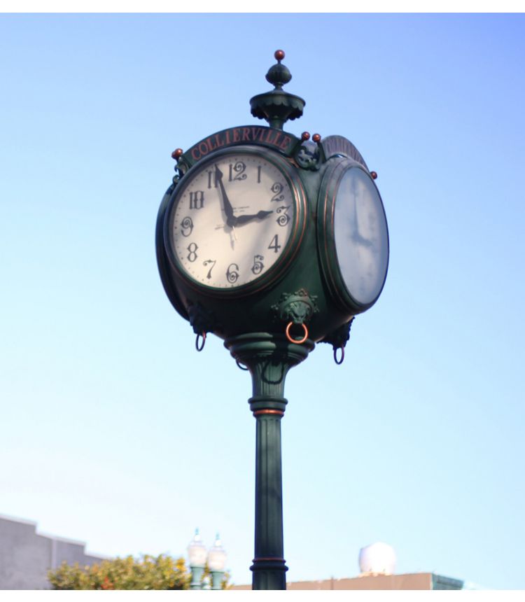 photo of Collierville clock and water tower