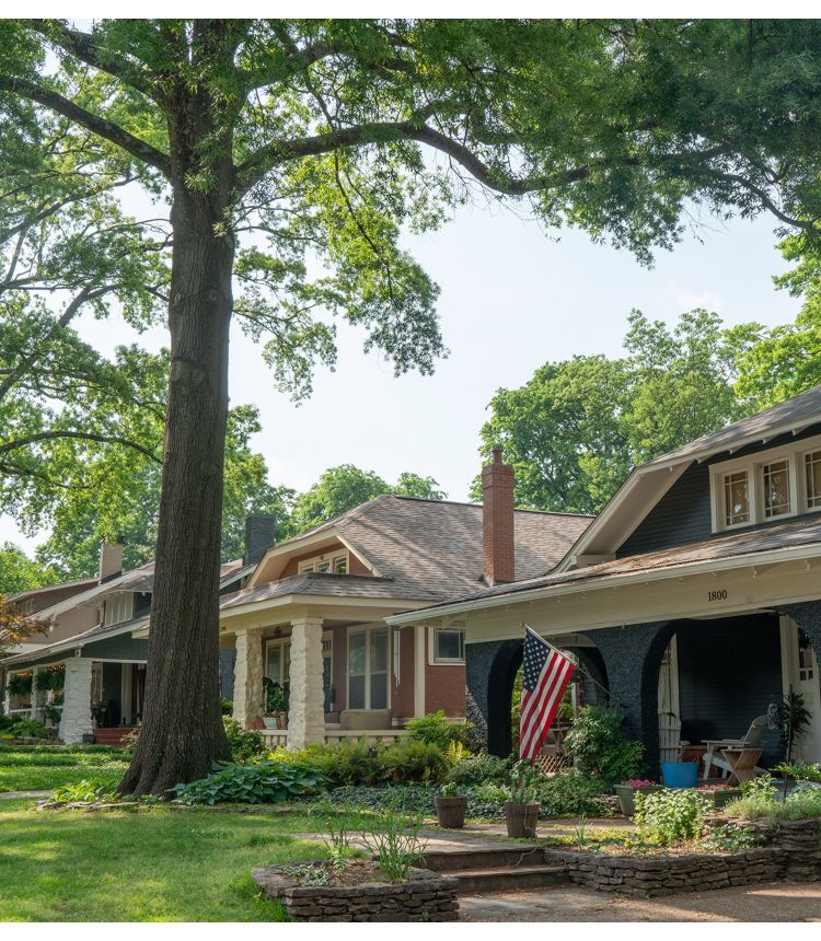 Residential street in Midtown Memphis