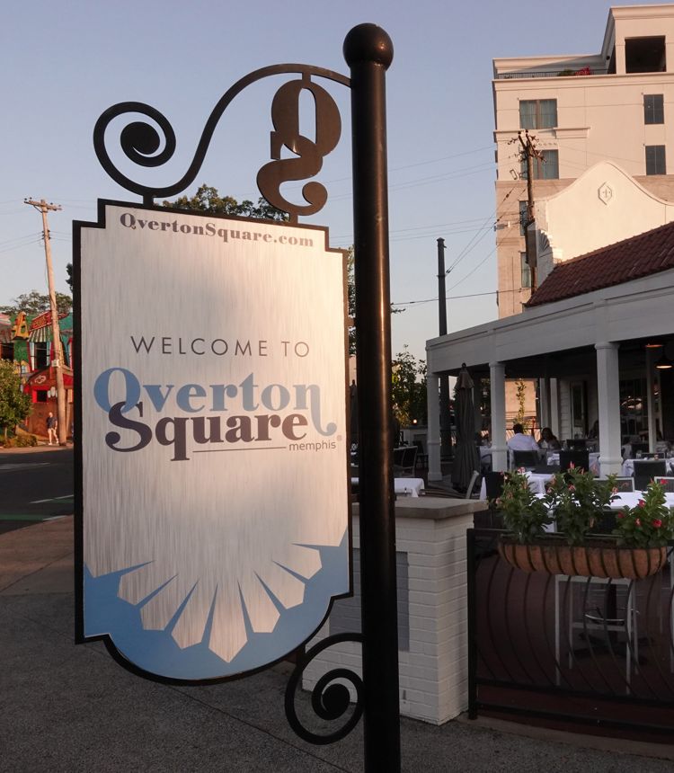 photo of sign for Overton Square in Memphis