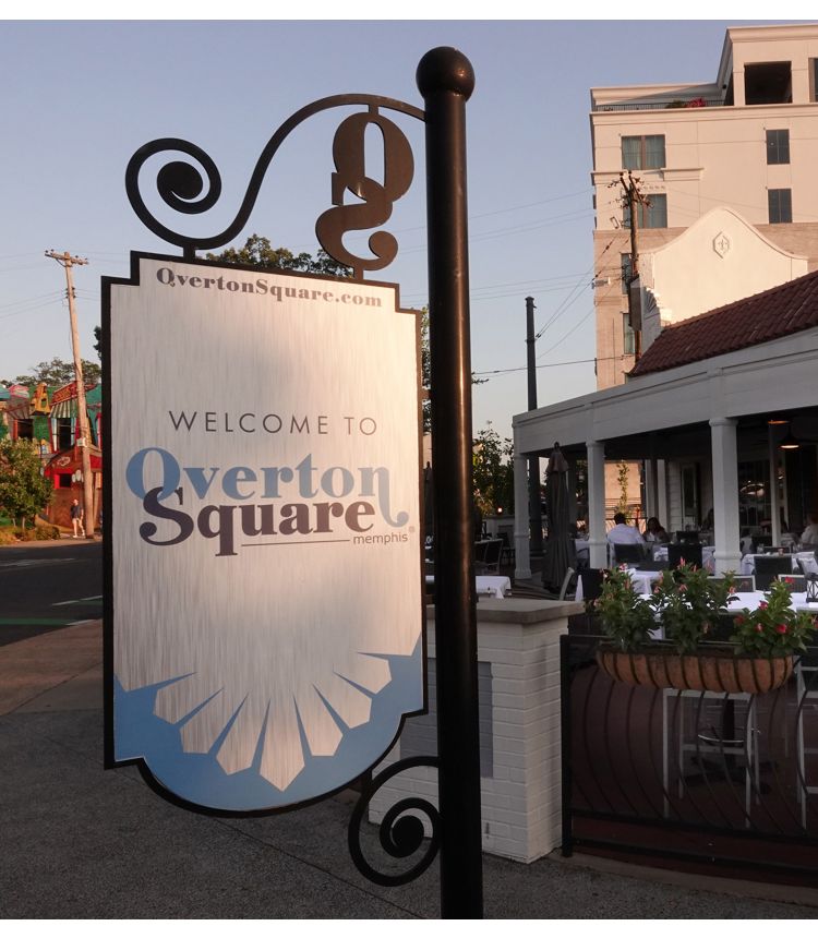 photo of sign for Overton Square in Memphis