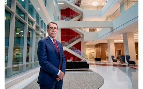 James R. Downing, MD, St. Jude president and CEO, inside St. Jude new research building