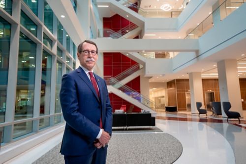 James R. Downing, MD, St. Jude president and CEO, inside St. Jude new research building