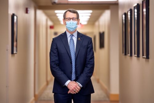 image of James Downing wearing surgical mask