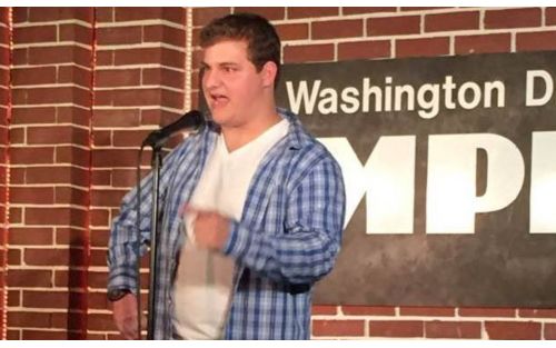 Man doing standup comedy