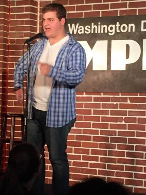 Man doing standup comedy