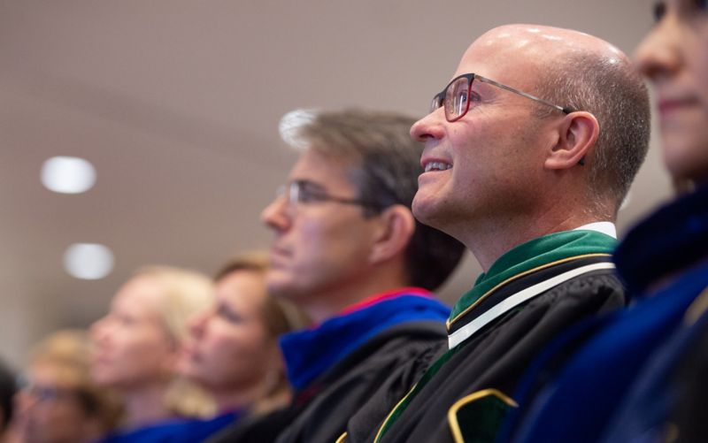 Faculty in audience.