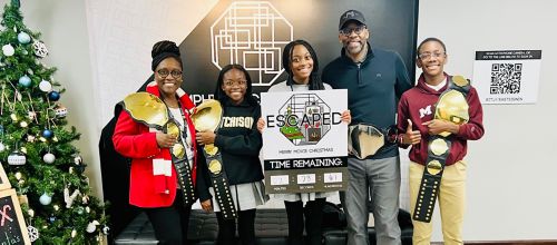 Gwen Alexander and family at Memphis Escape Room