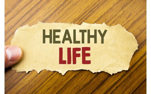 image of healthy life as text