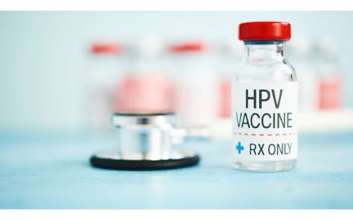 Medicine bottle labeled HPV Prevention