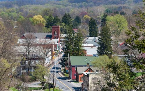 photo of rural town in update new york