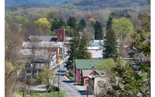 photo of rural town in update new york