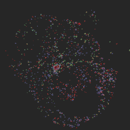 wide angle  image of influenza A virus