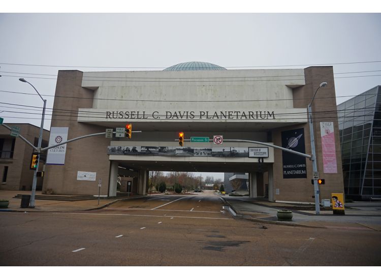 photo of entrance to Russell C. Davis Planetarium