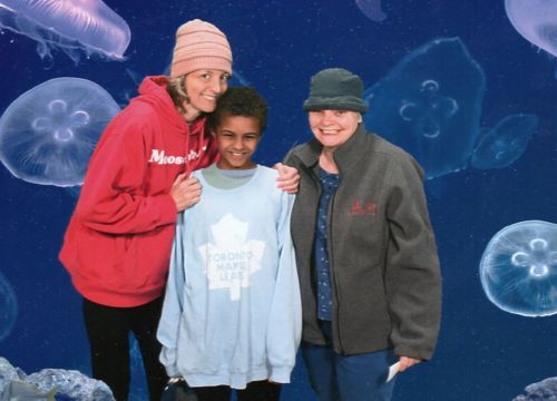 From left: Kristen Persons her son, Anthony, and Janet Partridge