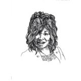 line drawing of Angelia Jones