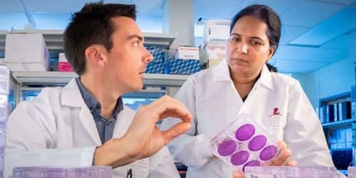 two people in a lab