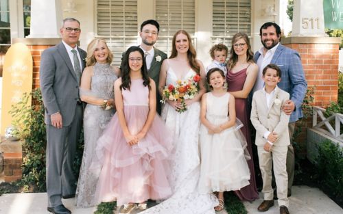 McClellan family at wedding