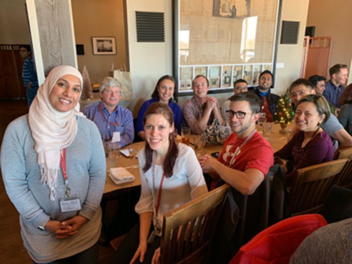 Lab members attend luncheon at restaurant