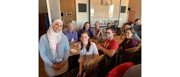 Lab members attend luncheon at restaurant