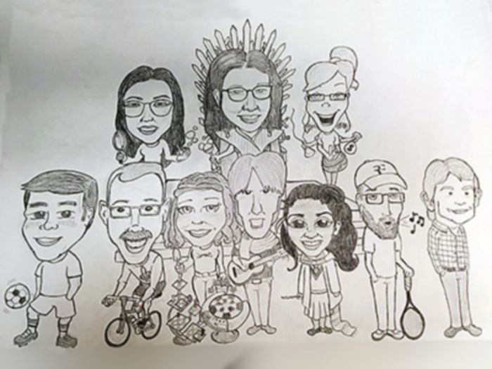 Sketch of lab members 2019