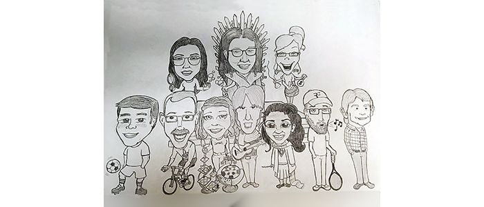 Sketch of lab members 2019