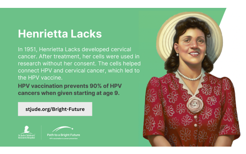 Graphic featuring Henrietta Lacks