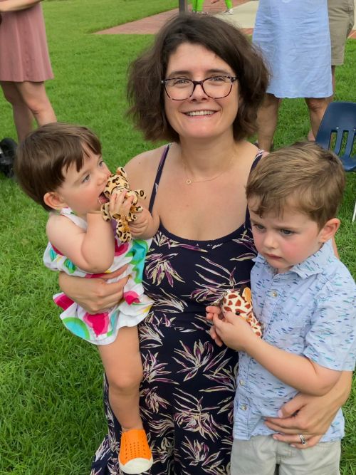 Lily Guenther, MD, with her children