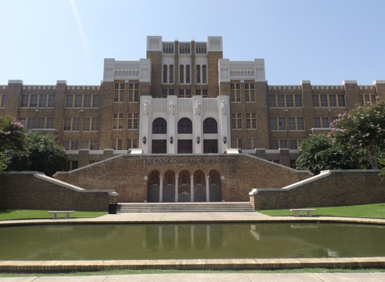 Entrance to Little Rock Central High School