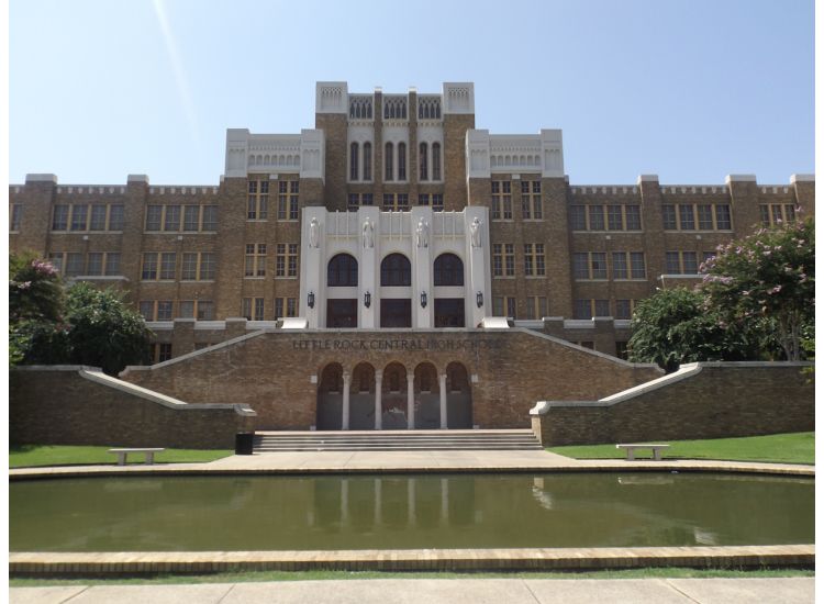 Entrance to Little Rock Central High School