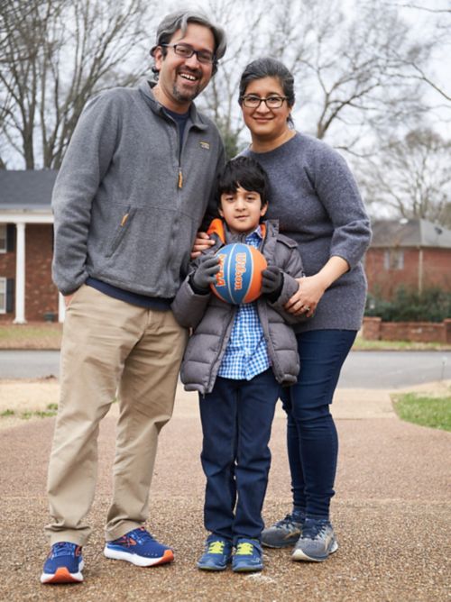 Madan Babu, wife and son