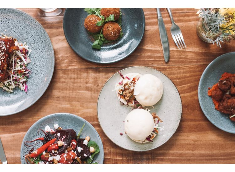 image of biscuits, falafel on table