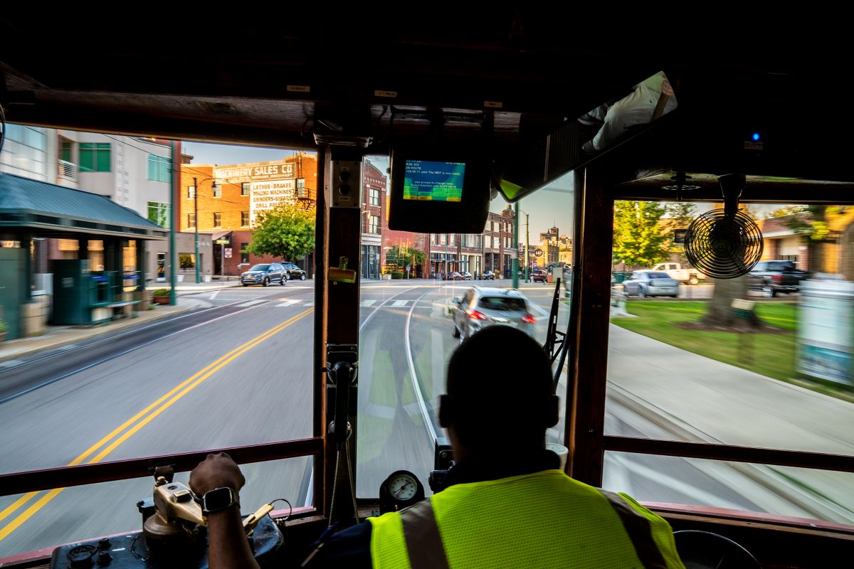 Main Street trolley driver