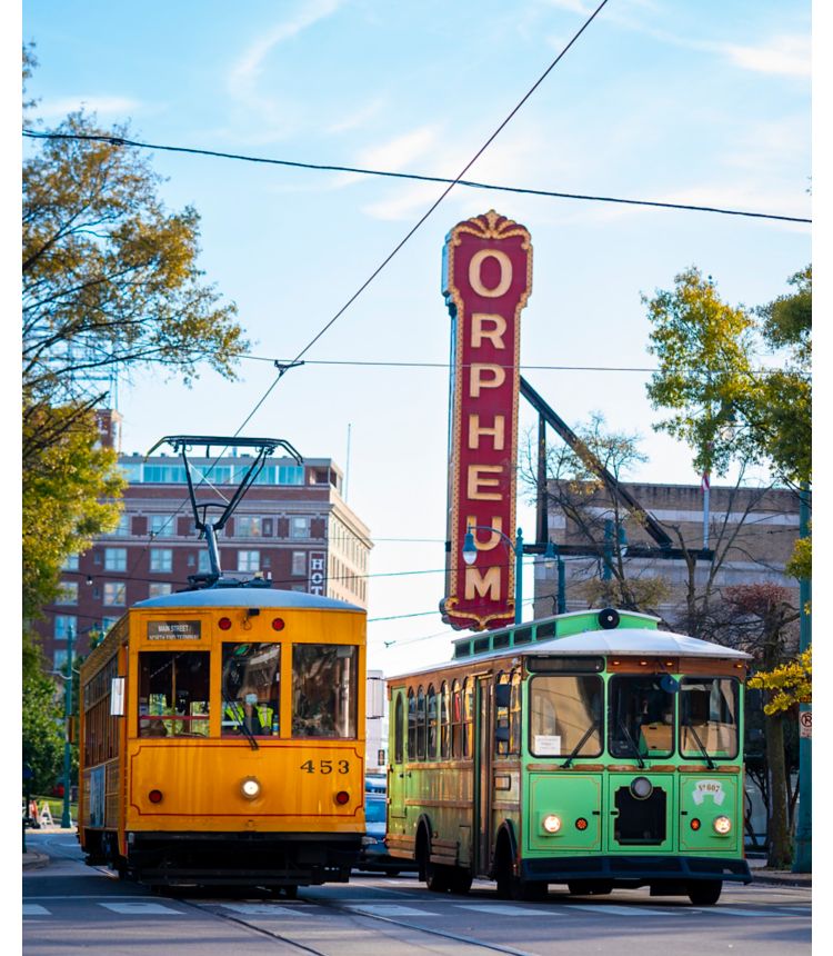 Photo of trolley on South Main