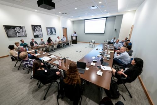 Group of people at a meeting