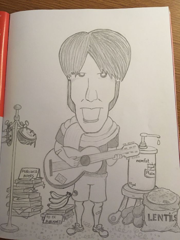 sketch of man with guitar