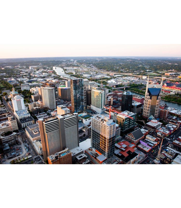 Aerial view of Nashville