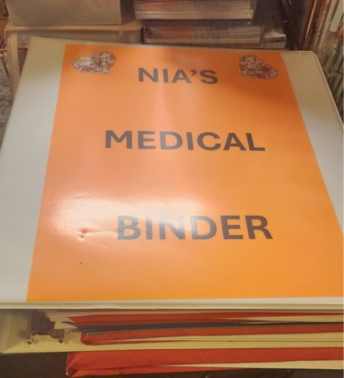 Nia's medical binder