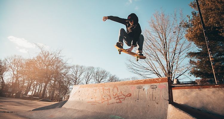 photo of someone on skateboard