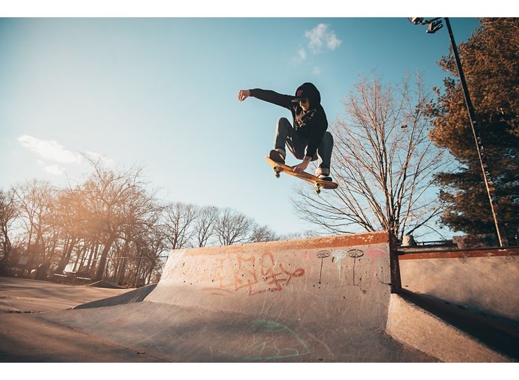 photo of someone on skateboard