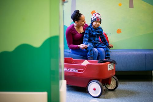 A wagon or wheelchair can help patients get around safely if they have trouble walking on their own or get tired easily.