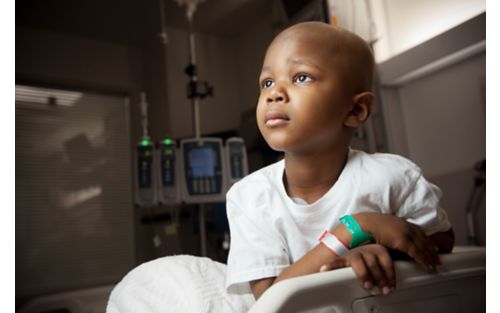 Young male patient in hospital room