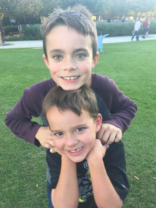 Retinoblastoma survivor - boy with brother