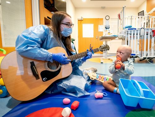 Watch for times when your baby is awake and alert, and play as much as he can handle.