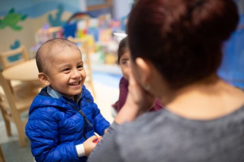 Toddlers to Age 3: Give your child opportunities to play with children their age. Visit play rooms at the hospital. Check to see if the hospital has organized play groups.